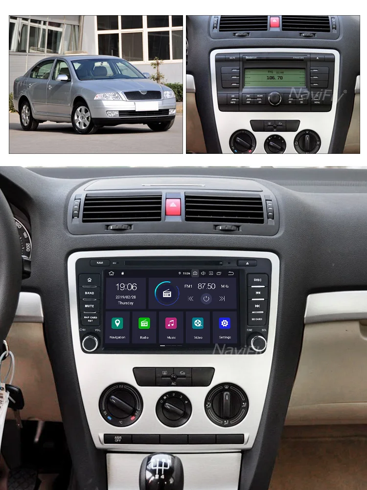 8Core 4+ 64G Android 9,0 автомобильный dvd-плейер gps навигация для Skoda Octavia 2 A5 2006-2013 радио аудио FM AM RDS рулевое колесо wifi