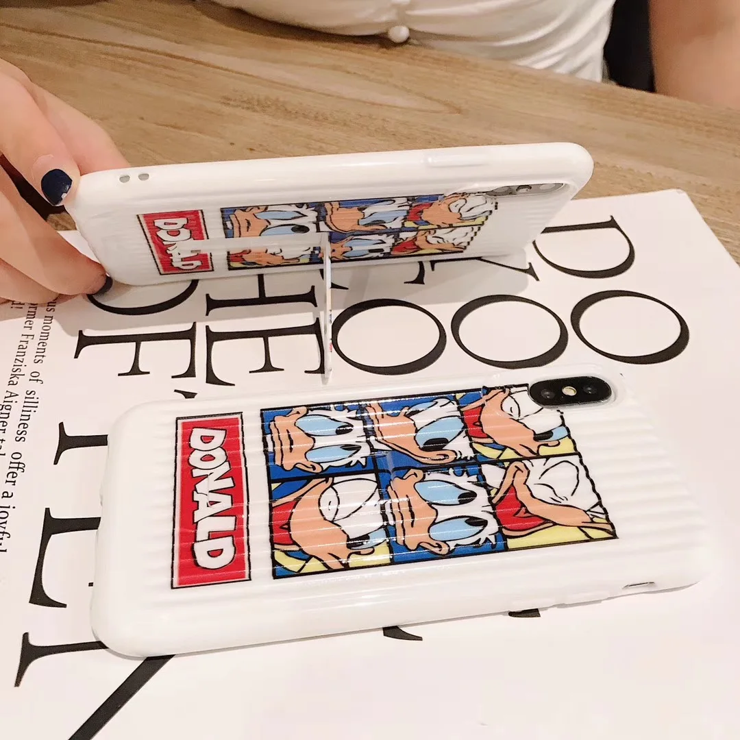 Противоударный Невидимый Kickstand защитный чехол КРЫШКА ДЛЯ VIVO X9 X9S X27 X23 Z3 Y85 X20 X21Fashion милый мультфильм Дональд Дак чехол