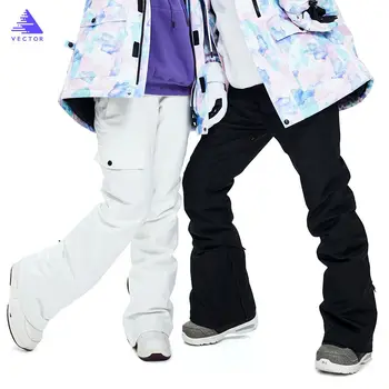 

2020 VECTOR Brand Men Women Ski Pants Winter Warm Windproof Waterproof Outdoor Sports Snowboard Skiing New Trousers Plus Size