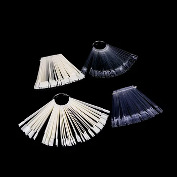 

50 PCS Square head nail color card nail polish glue fan-shaped display board