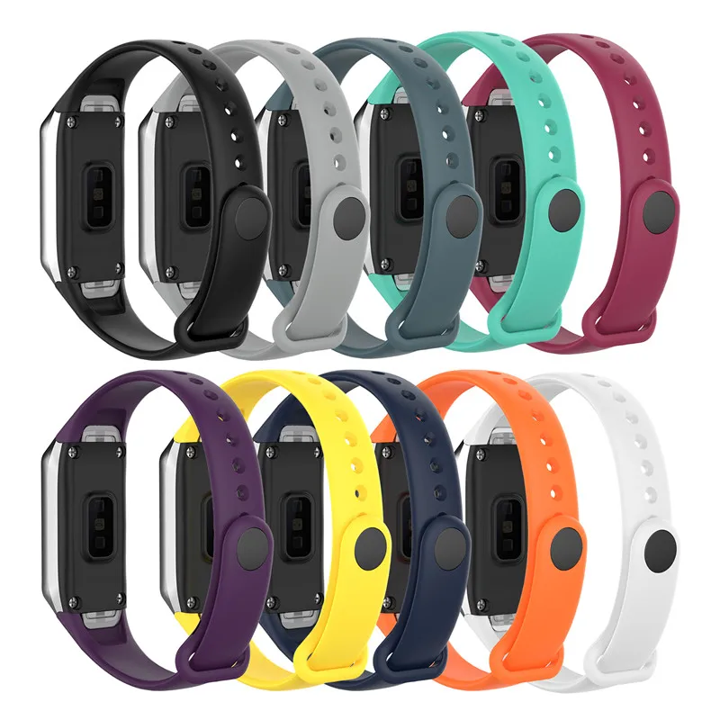 

Replacement Slicone Bracelet Loopback Strap Wristband For Samsung Galaxy Fit SM-R370 Multicolor Silicone Watch Band Straps