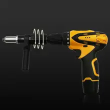 Профессиональный электрический заклепочный ореховый пистолет адаптер Набор беспроводные клепки крепления дрель конвертер инструменты E7CB