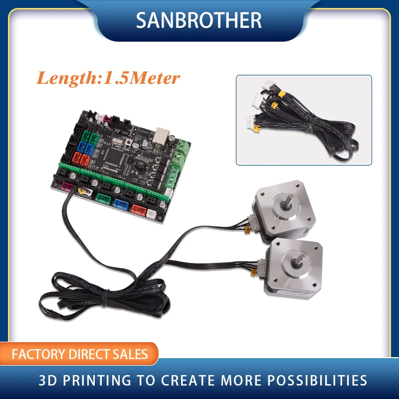 

3D printer accessories 1.5M Stepper motor line for CR-10 CR-10S/Ender-3 stepper motor line Double Z-axis motor cable