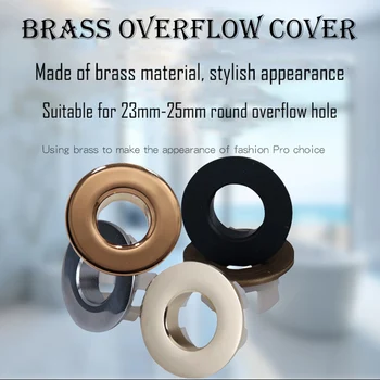 

Bathroom Basin faucet Sink Overflow Cover Brass Six-foot Ring Insert Replacement