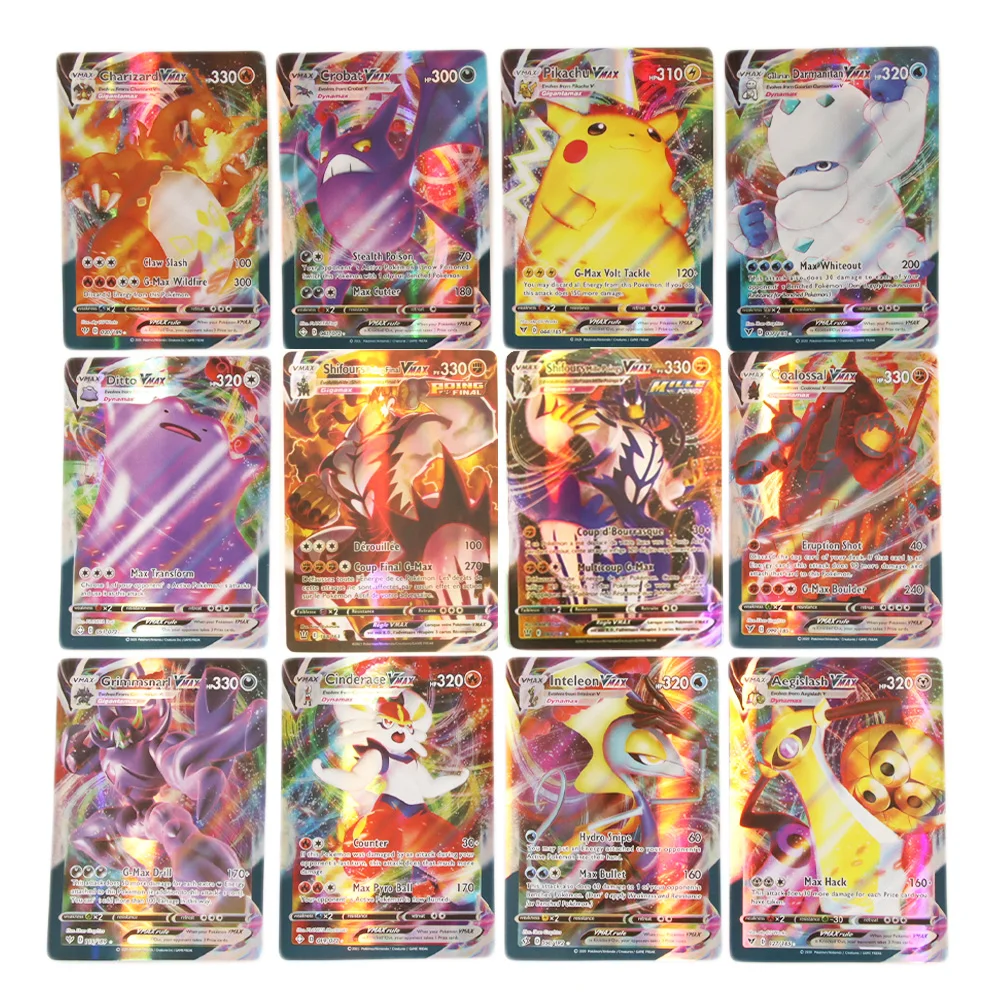 50-300 Pcs Pokemon Card Shining TAKARA TOMY Cards Game TAG TEAM VMAX GX V MAX Battle Carte Trading Children Toy