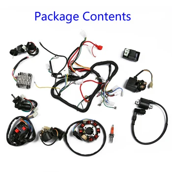 

Full Wiring harness Electrics Wiring Harness Wire for ATV QUAD 150/200/250CC CDI Practical Parts 2018 NEW Durable
