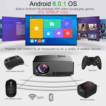 4K HD 1080P Wi-Fi беспроводной проектор светодиодный Android 6,0 Bluetooth HDMI домашний кинотеатр QJY99