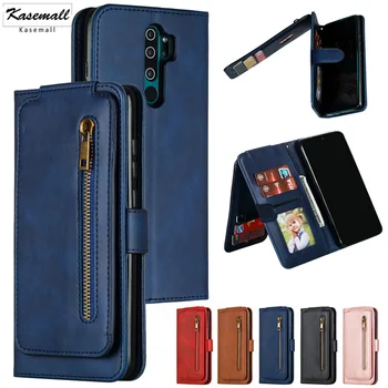 

Business Case For Xiaomi Redmi Note 8 Pro 7 7A 8A 9S K20 Mi 10 Pro CC9e Zipper Leather Magnet Flip Wallet Card Stand Phone Cover