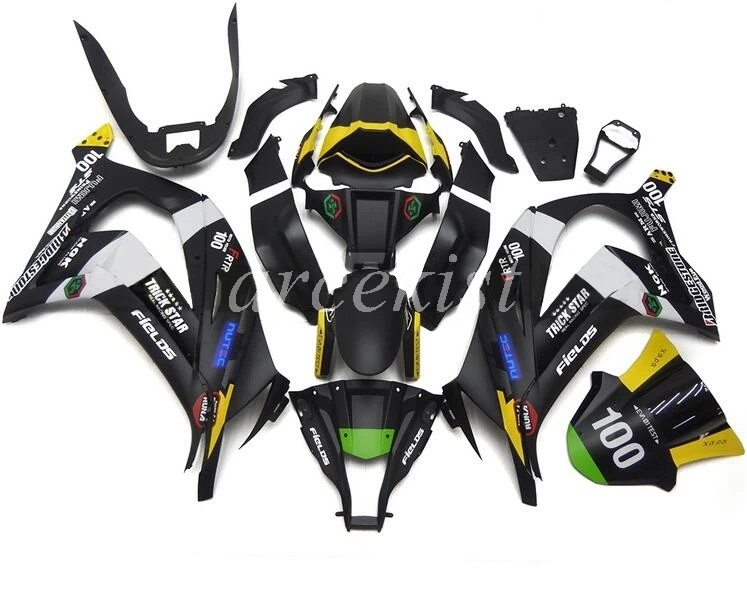 4 подарки ABS Обтекатели комплект подходит для kawasaki Ninja ZX-10R 2011 2012 2013 10R, возрастом 11, 12, 13, 14, 15, набор для тела номер 100