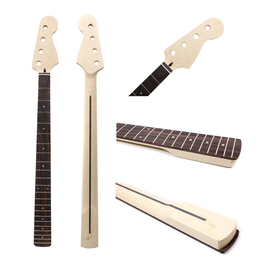 

B11 Electric bass Guitar Neck right Hand Maple Wood Rosewood Fretboard 22 Fret 34 Inch Inlaid DIY