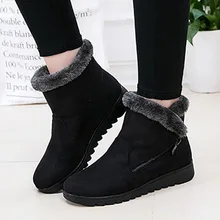 Г., новая зимняя обувь женские плюшевые теплые зимние ботинки женская зимняя обувь ботильоны для женщин, ботинки на плоской подошве, женские ботинки