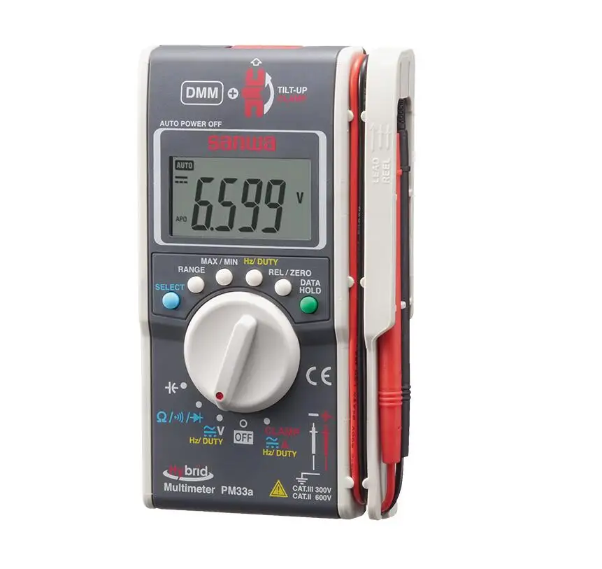 Цифровой мультиметр AC DC Ohm гибридный Карманный DMM + зажим метр SANWA PM33a|digital multimeter ac