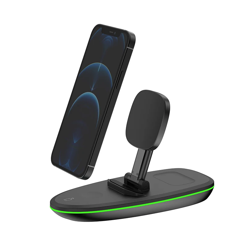 

3in1 15W Qi Wireless Charger Stand For iPhone 12 Pro XS Fast Charging Dock Station For Apple Watch 2 3 4 5 6 For AirPods Pro