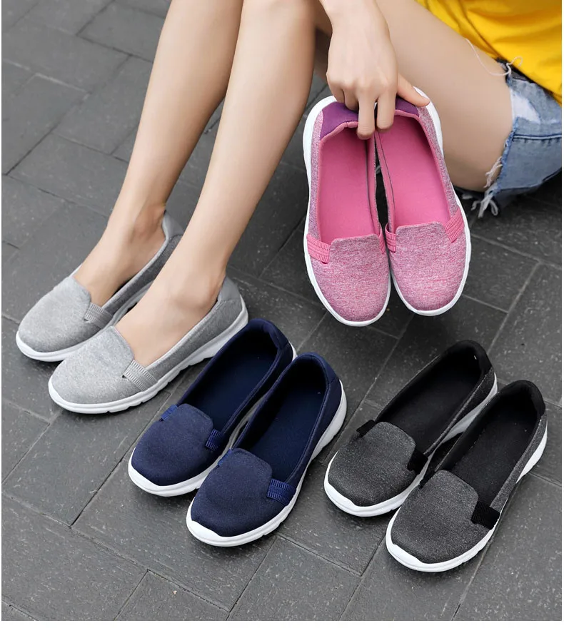 2020 Spring shoes woman sneakers shoes women Breathable Mesh shoes ballet flats ladies slip on flats loafers shoes Plus size (10)