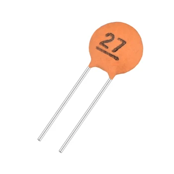 

uxcell Ceramic Capacitor Kit 50V 27PF Disc Capacitors for DIY Electronic Circuit, Pack of 150, Brick Red