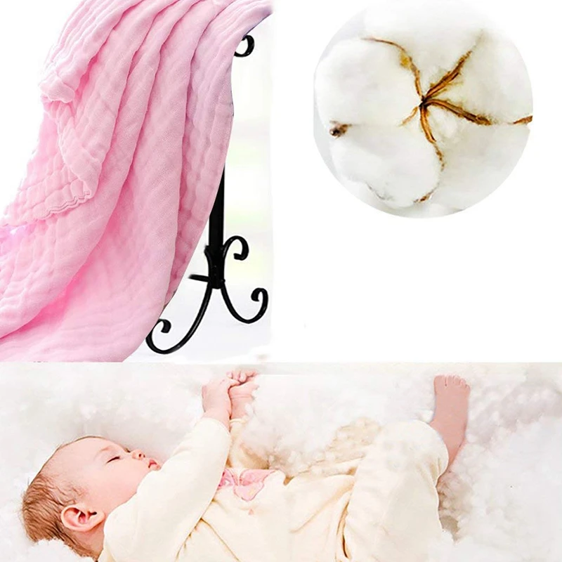 Детское полотенце хлопковое газовое супер мягкое Впитывающее детское банное 6