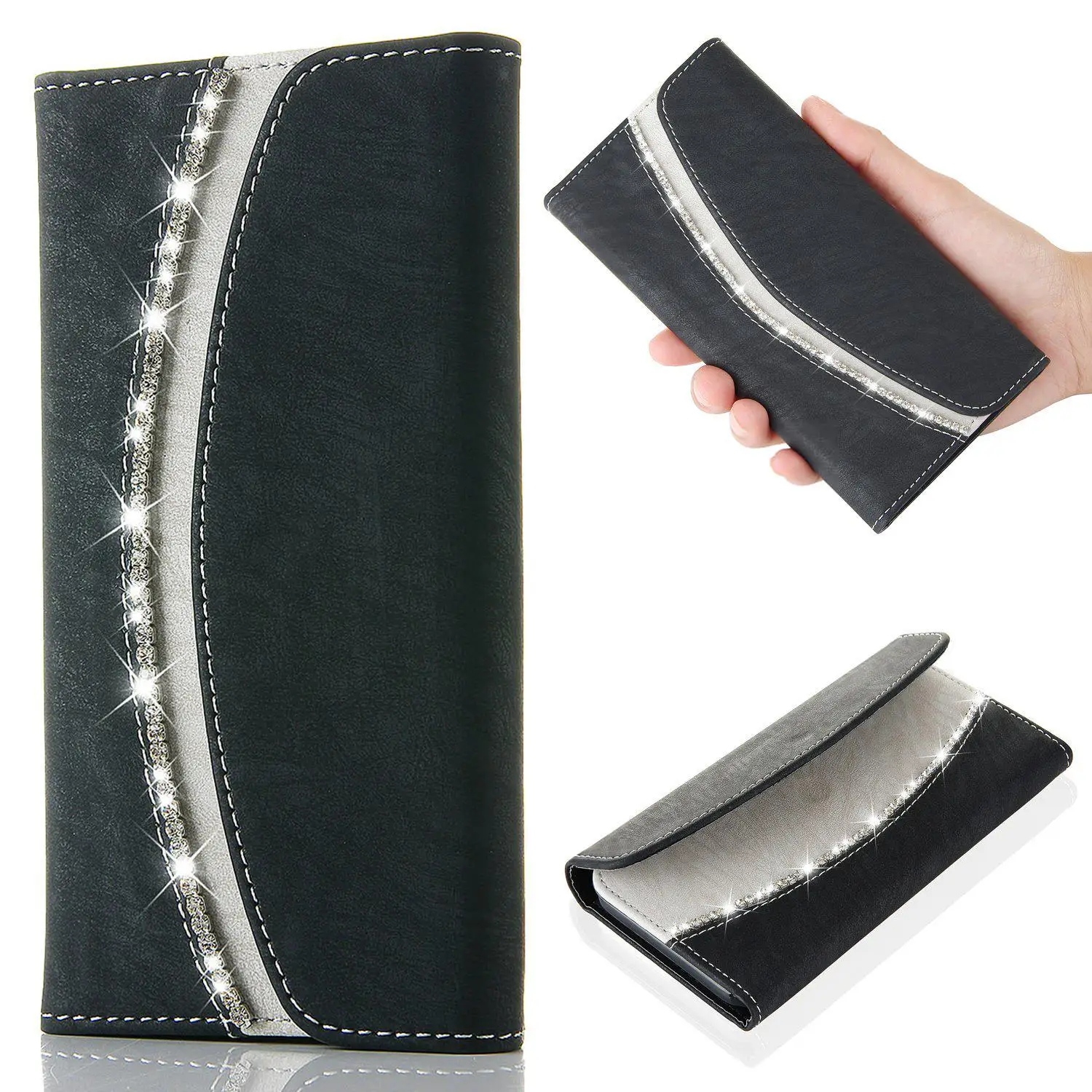 black LAPOPNUT для samsung Galaxy J4 Plus J6 A7 A3 A5 J5 A70 A50 A40 A20 A10e A20 A30 A10 Стильный чехол-портмоне из кожи Магнитный чехол - Цвет: black