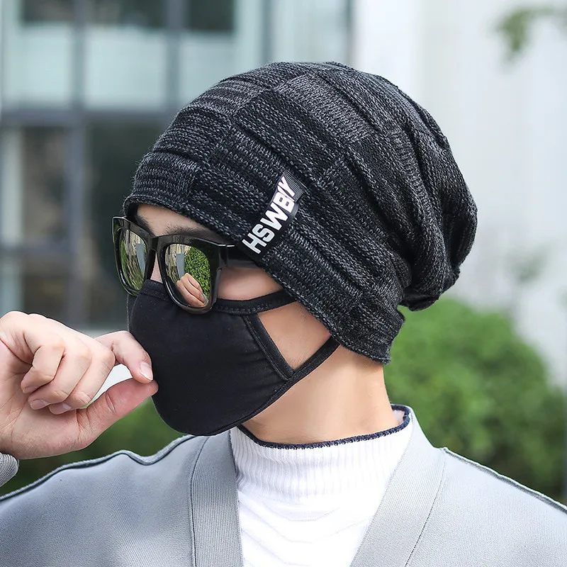 Повседневные наушники Skullies Beanies для мужчин и женщин, теплая вязаная зимняя шапка, модная однотонная шапка в стиле хип-хоп, зимние шапки для мужчин