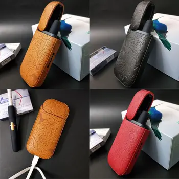 

Floral Printed PU Leather Protective Case Electronic Cigarette Cover Protector for IQOS 2.4 Plus