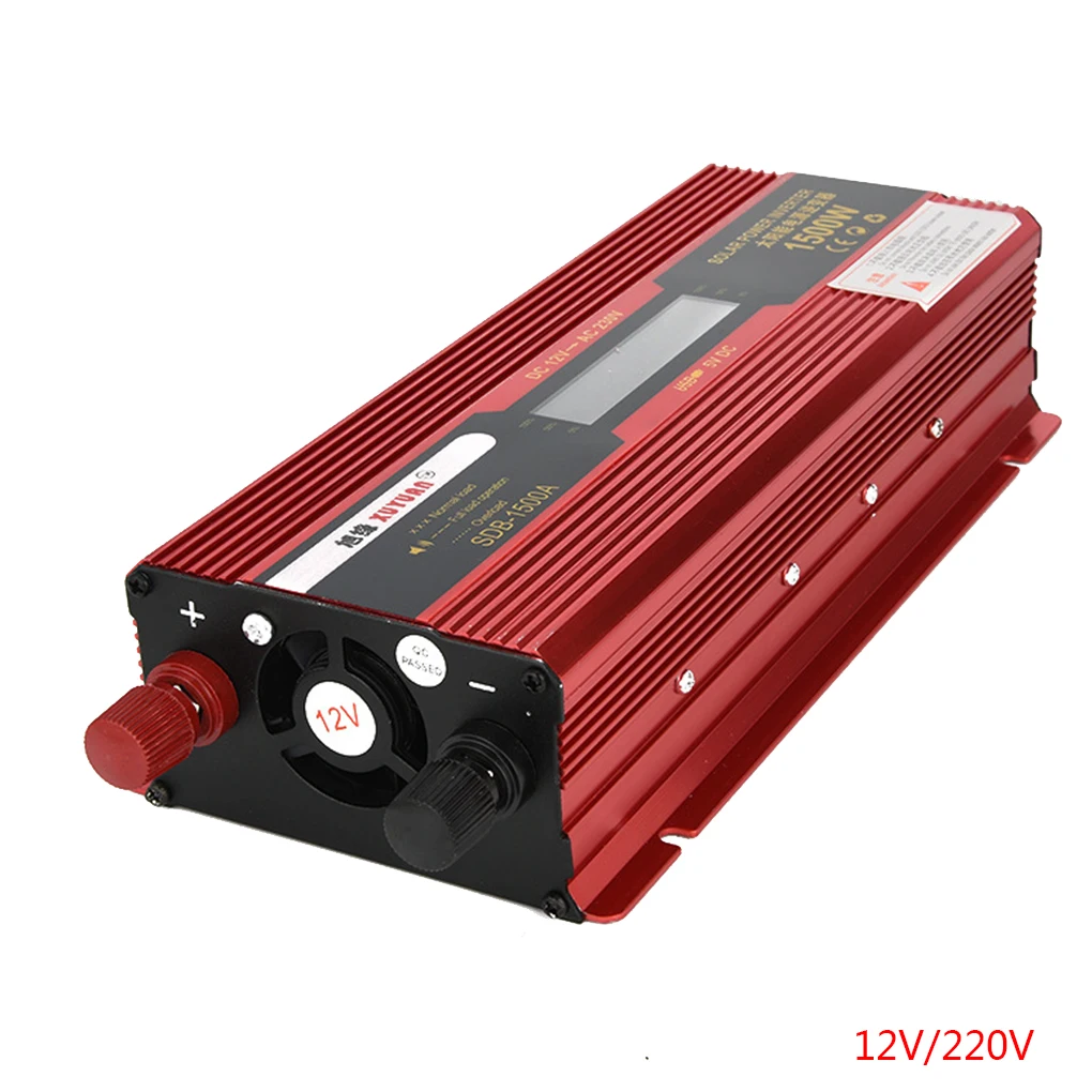 XUYUAN 1500W DC 12 V/24 V к AC 220 V/110 V Светодиодный дисплей солнечной энергии инвертор системы
