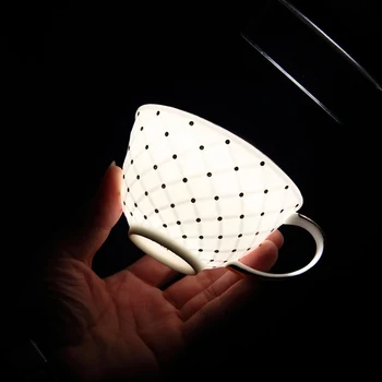 

European Court Pearl Pattern Coffee Cup and Saucer Gold Point bone china coffee cups set afternoon tea cup espresso cup