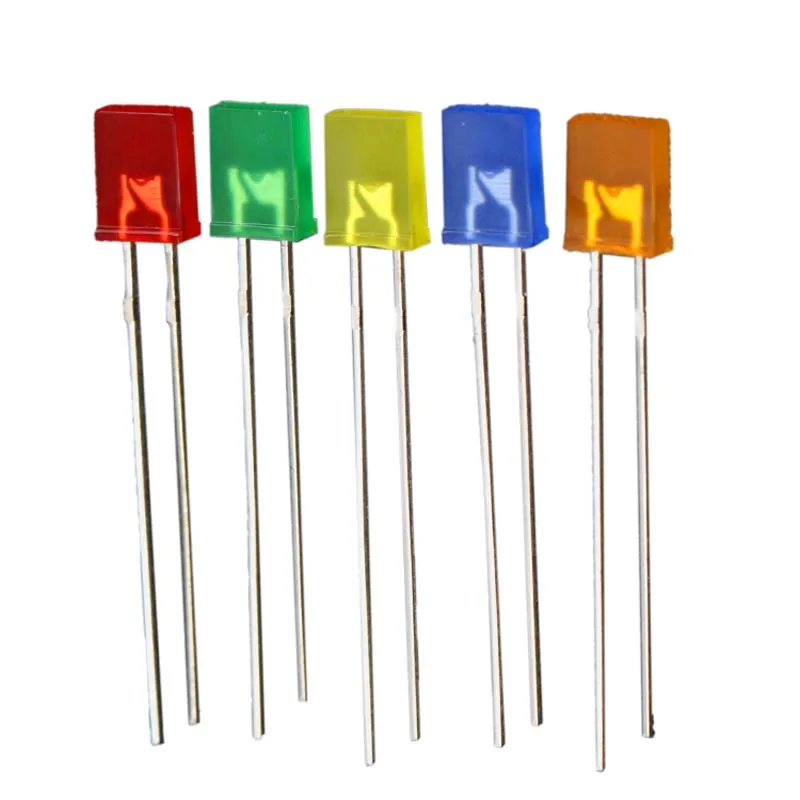 PATIKIL 2x5x7mm X LED Light Lamp Bulb, 200Pcs Rectangular Bright Lighting Emitting Diode For Electronic Component Indicator, Green - View #9