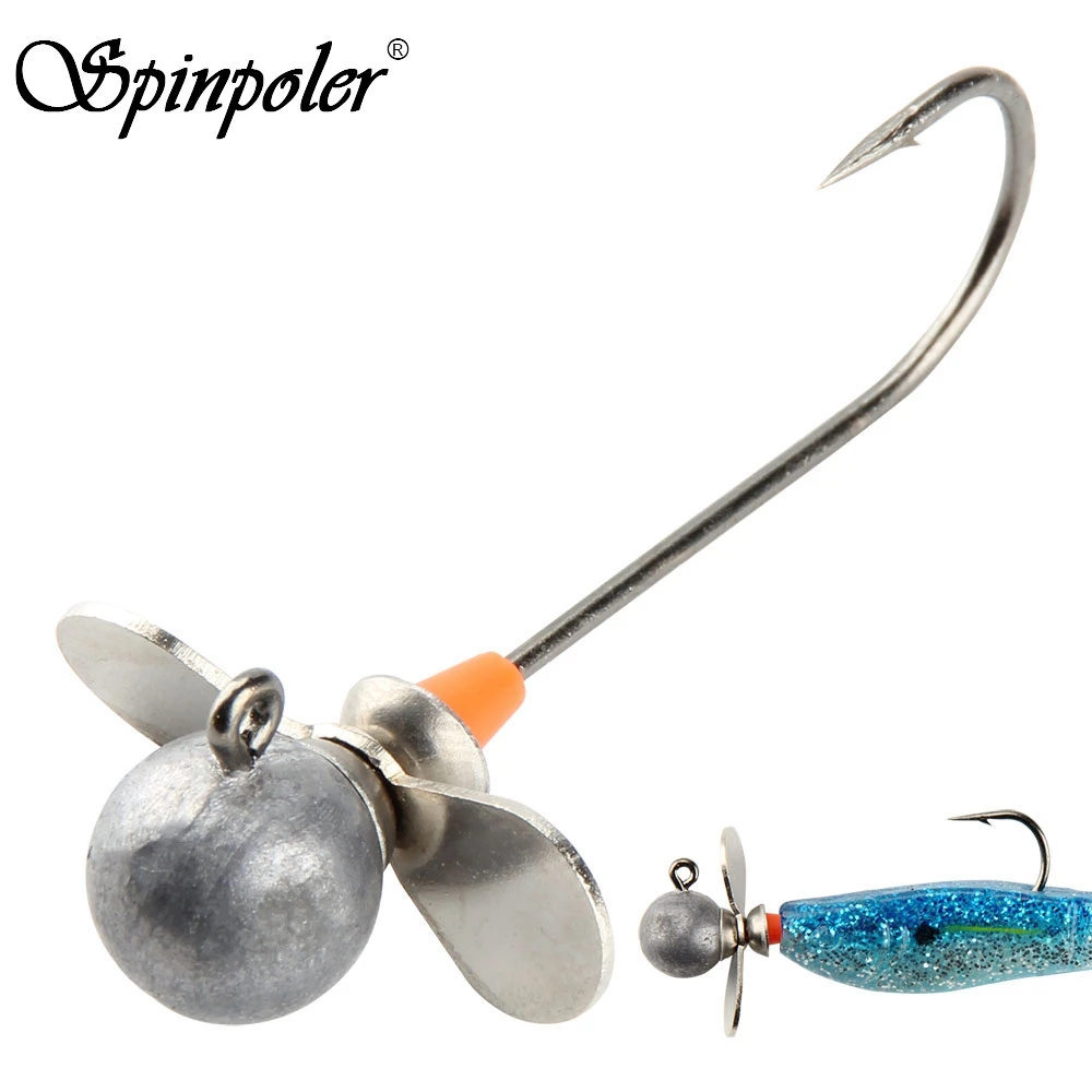 Spinpoler 2 шт. Lead Jig Head лезвие спиннера рыболовный крючок дергающаяся приманка с