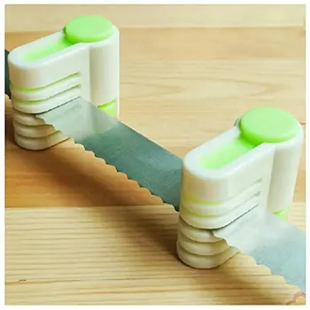 

Hot Sale 2Pcs 5Layers Bread Slicer Food-Grade Plastic c ake Bread Cutter Cutting Bread Knife