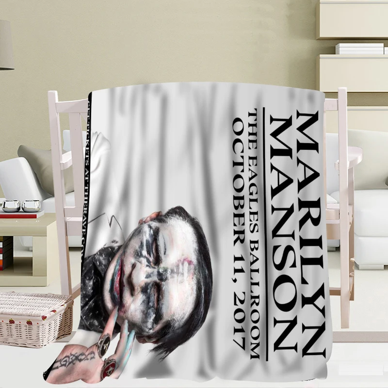 Новинка, Мэрилин Мэнсон, уютные одеяла, 3D печать, мягкое одеяло, для дома/дивана/постельных принадлежностей, переносное, для взрослых, для путешествий, покрывало, одеяло