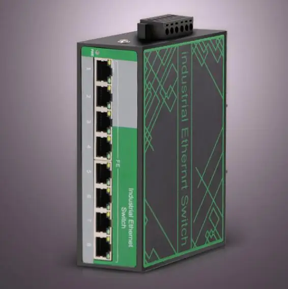 8 портовый коммутатор промышленный Ethernet широкий Температура Напряжение 10 52v