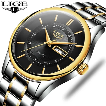 

LIGE New Men Watches Top Brand Luxury Fashion Business Quartz Camouflage Watch Men Sport Waterproof Date Clock Relogio Masculino