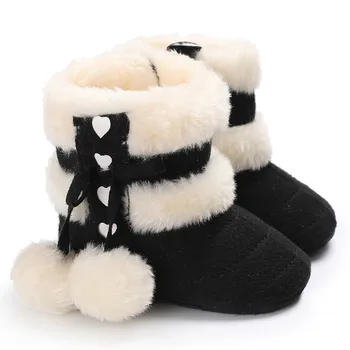 

Baby girl boy ball soft bottom toddler shoes snow boots winter half boots female baby children new soft bottom shoes Y11.13