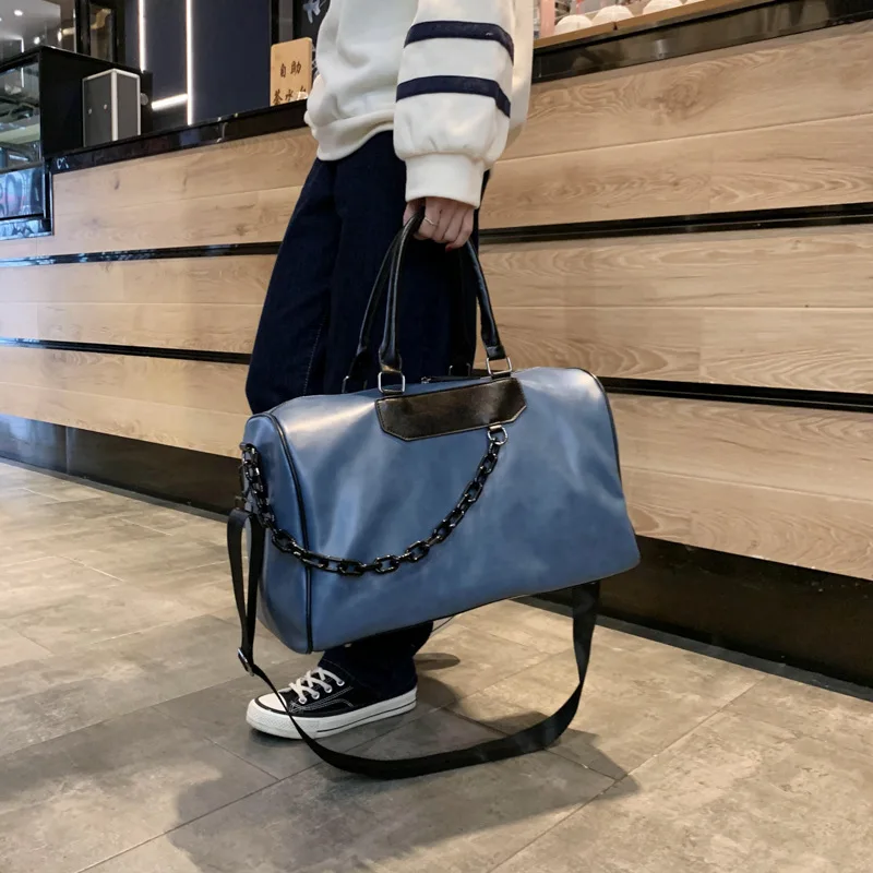 

Outdoor distance travel bag men handbag women sports fitness clothes bag waterproof sleeve trolley travel business luggage bag