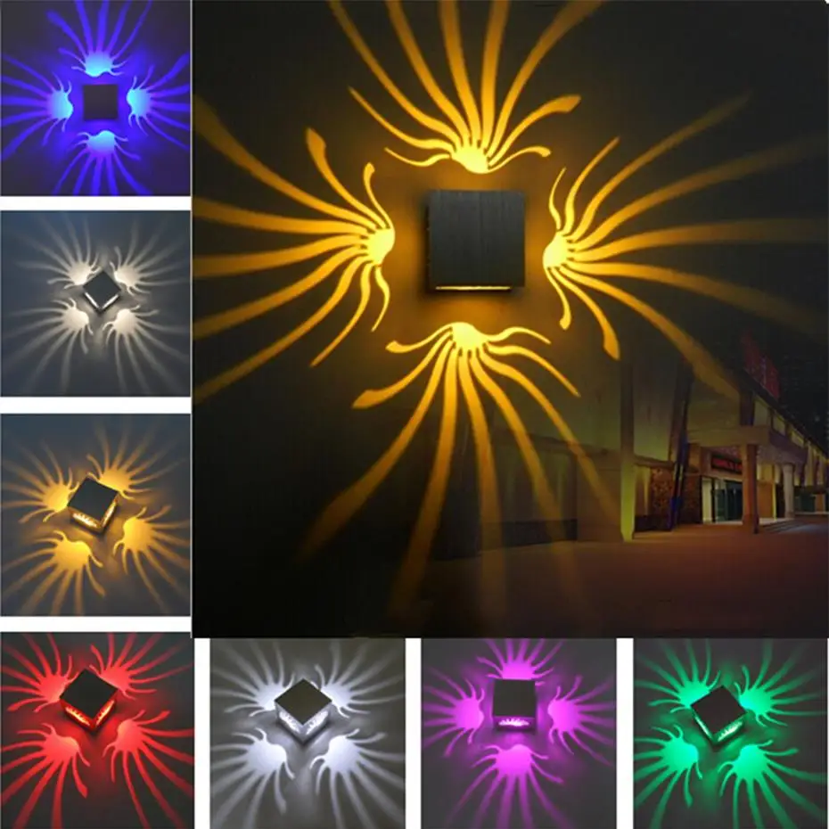 led wall lights indoor Nordic Wall Light Fixture Creative Led Wall Sconce Colorful Surface Mounted Ceiling Wall Led Light 3W For Living Room KTV Bar wall sconce lighting