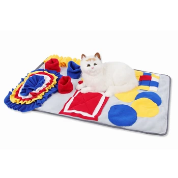 

70x50cm Pet Dog Snuffle Mat Nose Smell Training Sniffing Pad Feeding Blanket Carpet Plush Cushion Relieve Stress Puzzle Toys