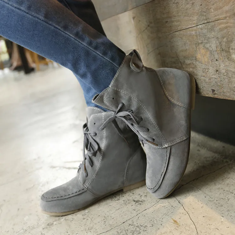 Г. Специальное предложение, клейкие ботинки Botas Mujer, Size34-46 новые женские туфли на плоской подошве с круглым носком, модная повседневная обувь милая платформа t-06