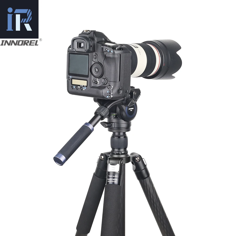 RT85CL Professional 10 Layers Carbon Fiber Tripod Monopod with Panoramic Low Profole Ball or Fluid Head for Digital DSLR Camera