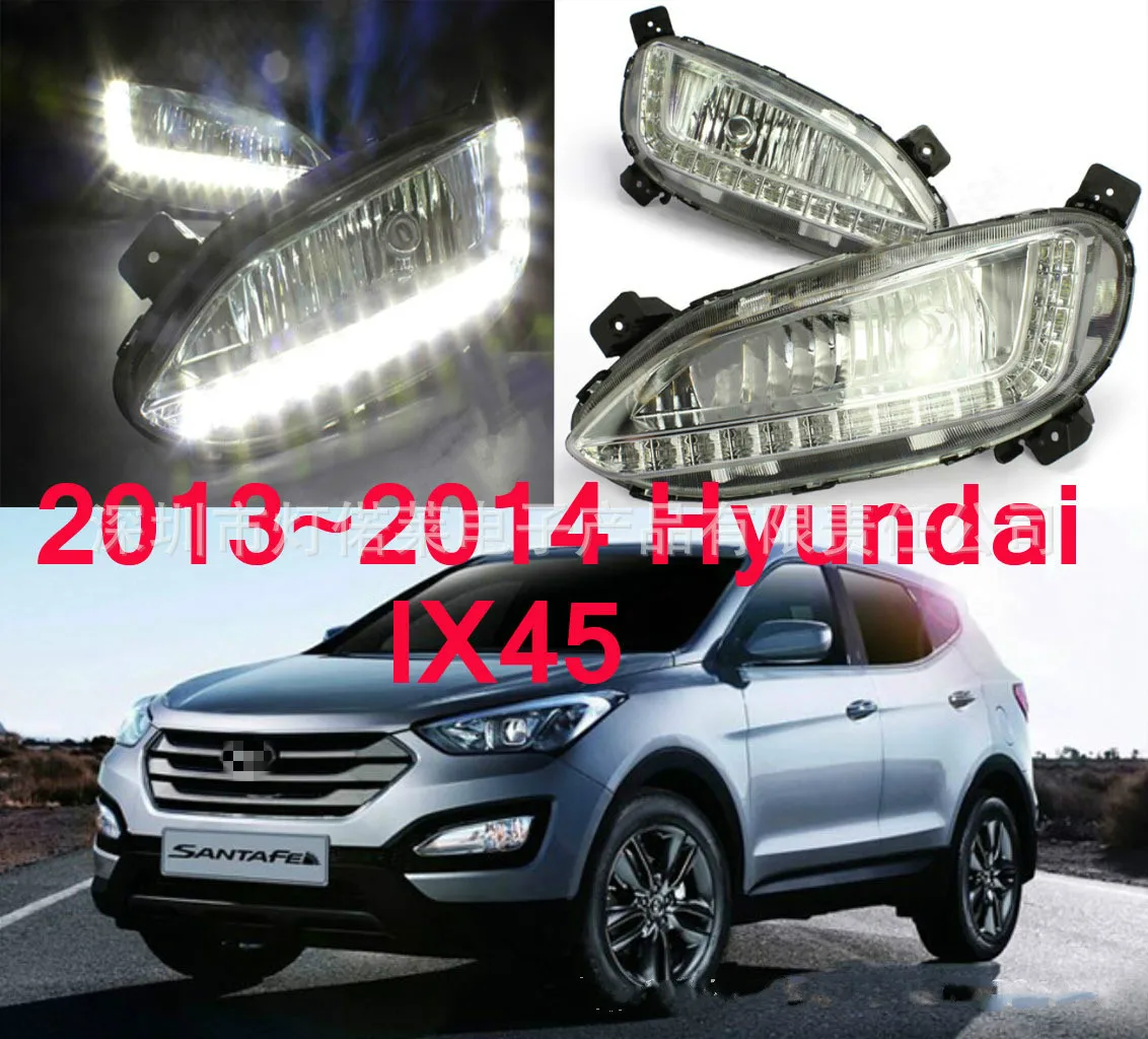 

1 Pair LED Fog Lights Daytime Running Light For Hyundai Santa Fe IX45 2013 2014 2015 Car Accessories Waterproof 12V Fog Lamp