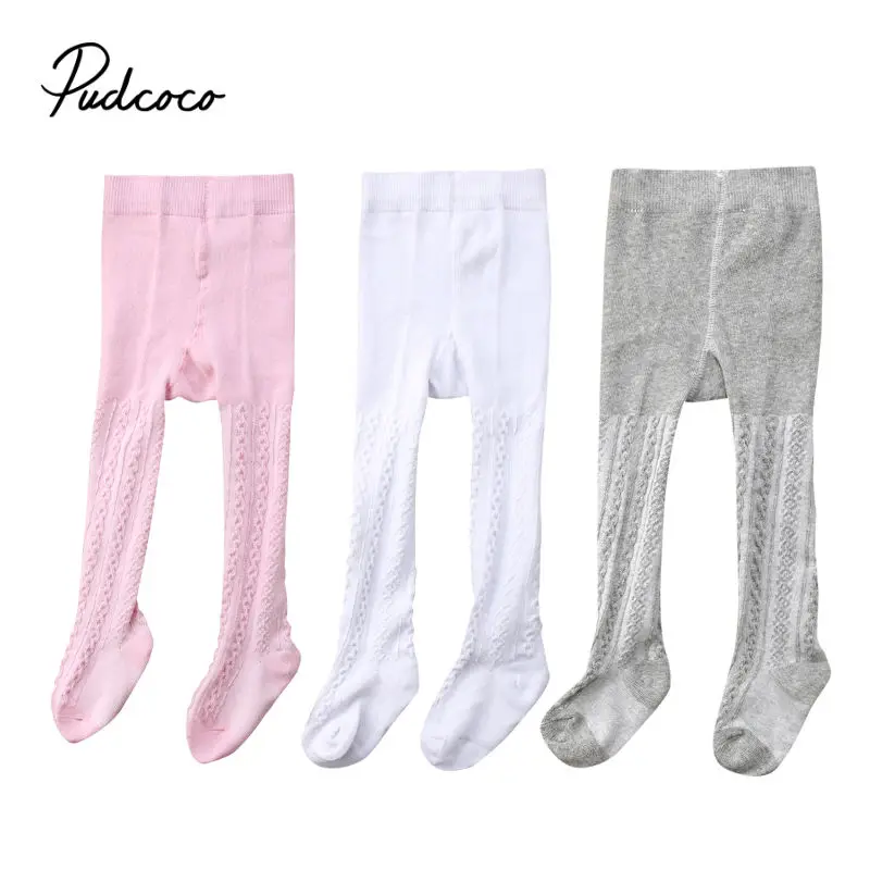 

3Pcs / Lot pudcoco Winter Girls Stockings Tights Cute Baby Kid Girls Cotton Solid Tights Stockings Hosiery Gray Brown Pink 0-24M