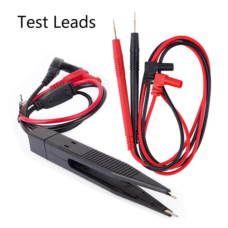 Test leads HONEYTEK Профессиональный Цифровой Мультиметр Lcr измеритель непрерывности тест измеритель емкости AC/DC напряжение тока тестер er мультиметр - Цвет: Test leads