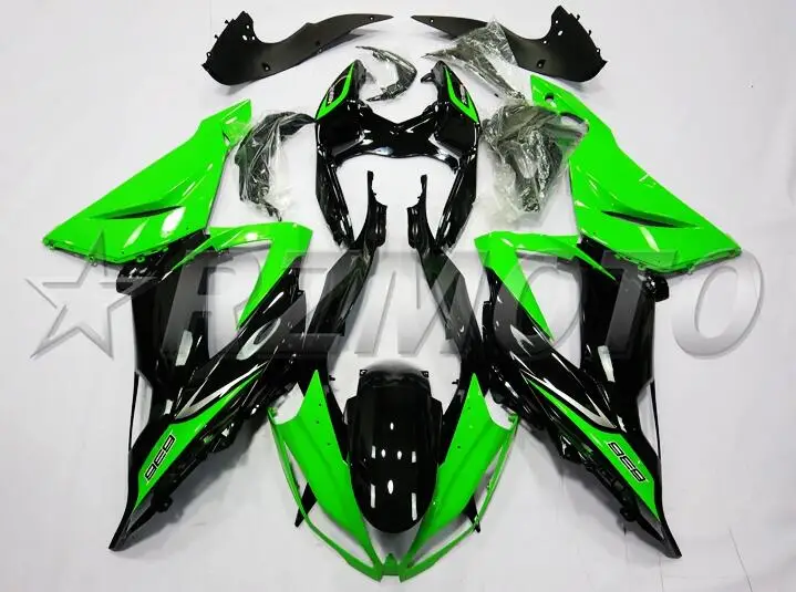 3 Подарки ABS Полный комплект обтекателя подходит для Kawasaki ZX6R 2013 Обтекатели ZX-6R ниндзя 636 599 Декодер каналов кабельного телевидения Прохладный цвета: зеленый, черный