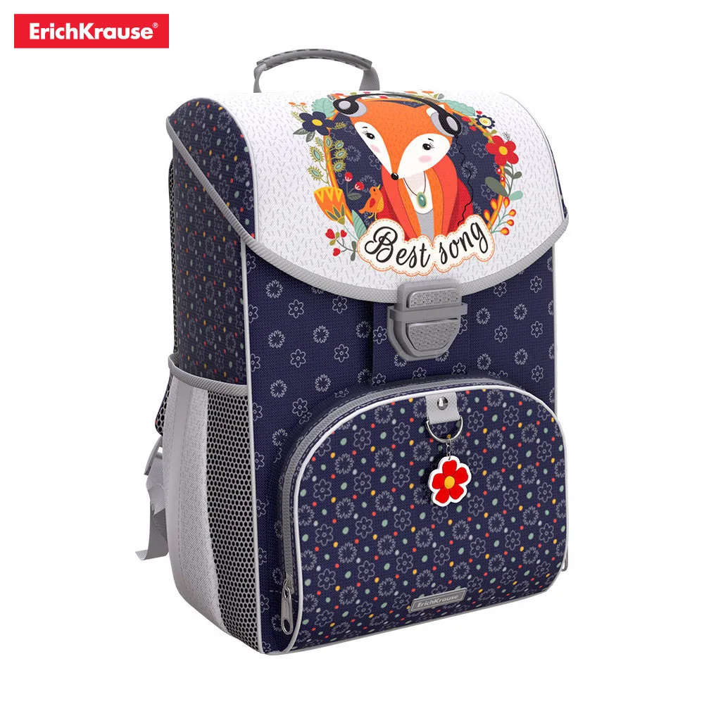 Ученический ранец ErichKrause ErgoLine 15L для девочек Colibri Horse Flower Owl Mimi Dog Music Fox Patchwork Sweet
