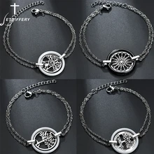 Letdiffery 316L нержавеющая сталь полые браслеты с деревом черная керамика высокое качество женские браслеты подарки на день рождения