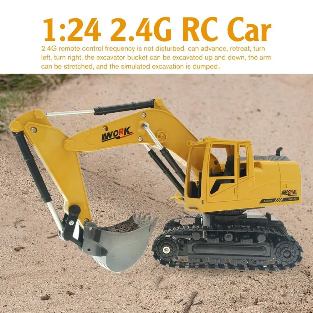1:24 2,4G RC 8 канальный гусеничный экскаватор Лопата гусеничный Navvy Модель Строительный автомобиль игрушка имитация экскаватор подарок для детей
