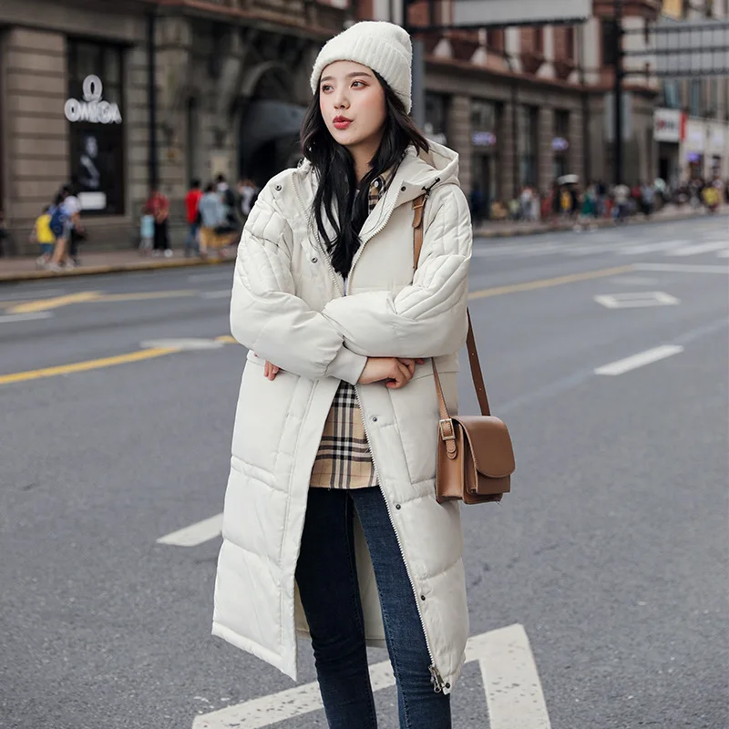 

Photo Shoot 2019 Winter New Style Korean-style down Jacket Cotton-padded Clothes Women's Mid-length Loose-Fit Cotton-padded Clot