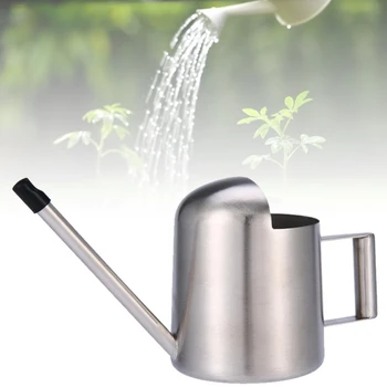 

300ML Household Stainless Steel Watering Can Kettle Garden Plant Flower Long Mouth Watering Garden Sprinkling Pot