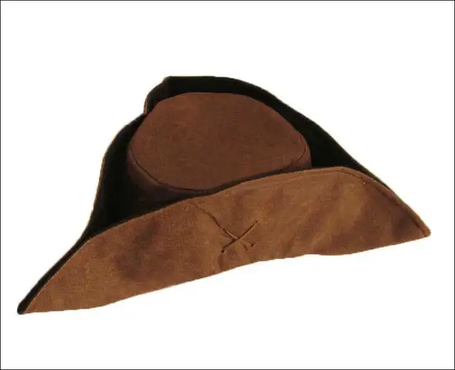 Coklat Topi Bajak Laut Karibia Kapten 