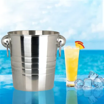 

TTLIFE Ice Bucket Stainless Steel Double Walled Beer Bucket For Bar Party Champagne Wine Barrel High Quality Ice Cube Container