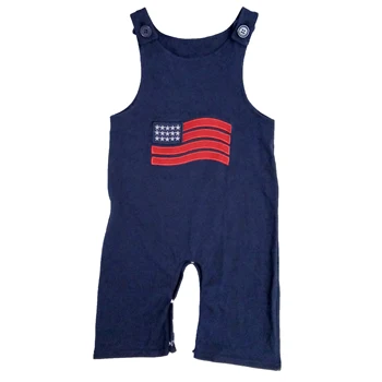 

4th July applique flag summer toddle romper for baby boy