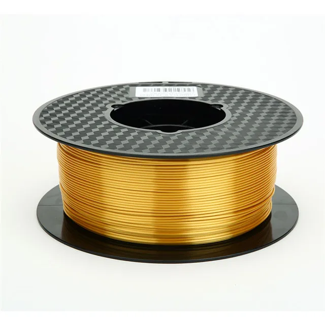 Silk Gold Шелковая нить для 3D-принтера PLA, 1,75 мм, 1 кг, нить для 3d-печати, шелковистая, блестящая, блестящая, металлическая, как на ощупь - Цвет: Silk Gold